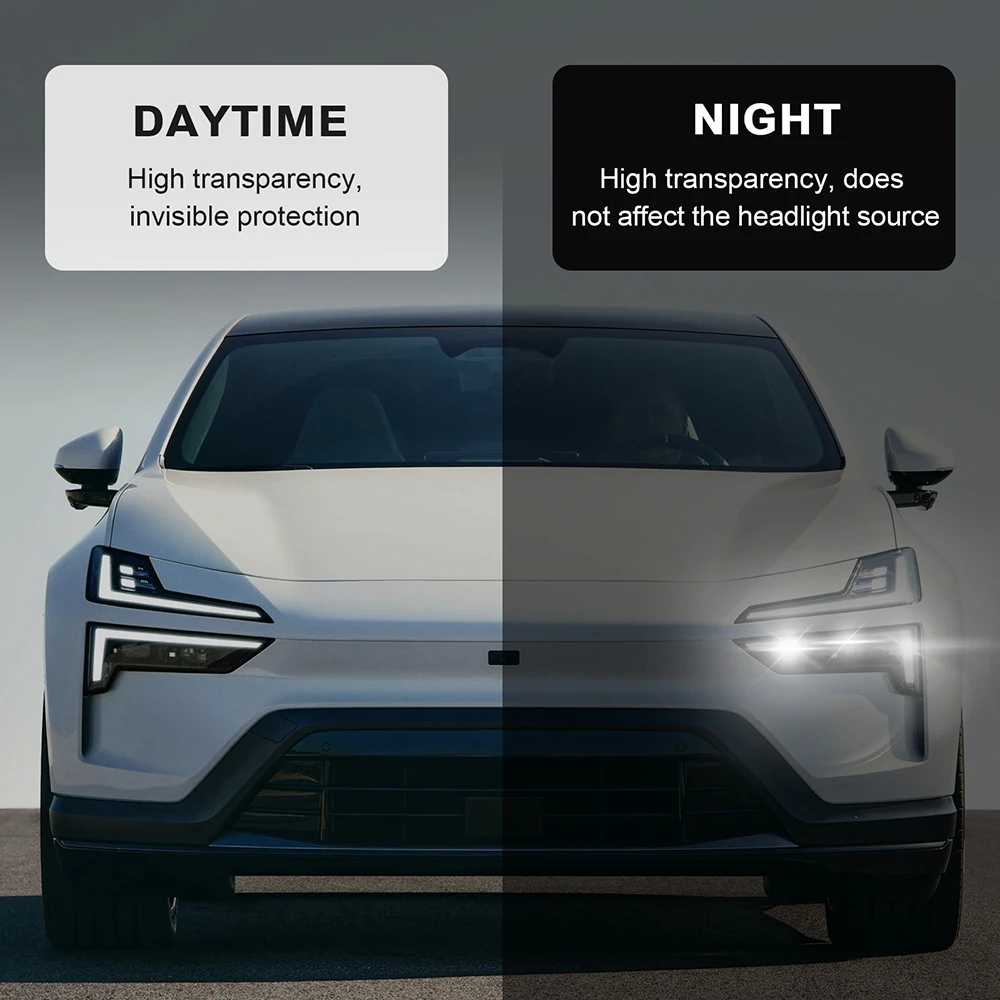 ل Polestar 4 2024 2025 المصباح A B أعمدة المضادة للخدش واقية بولي TPU سيارة ملصق الطلاء طبقة حماية PPF شفافة