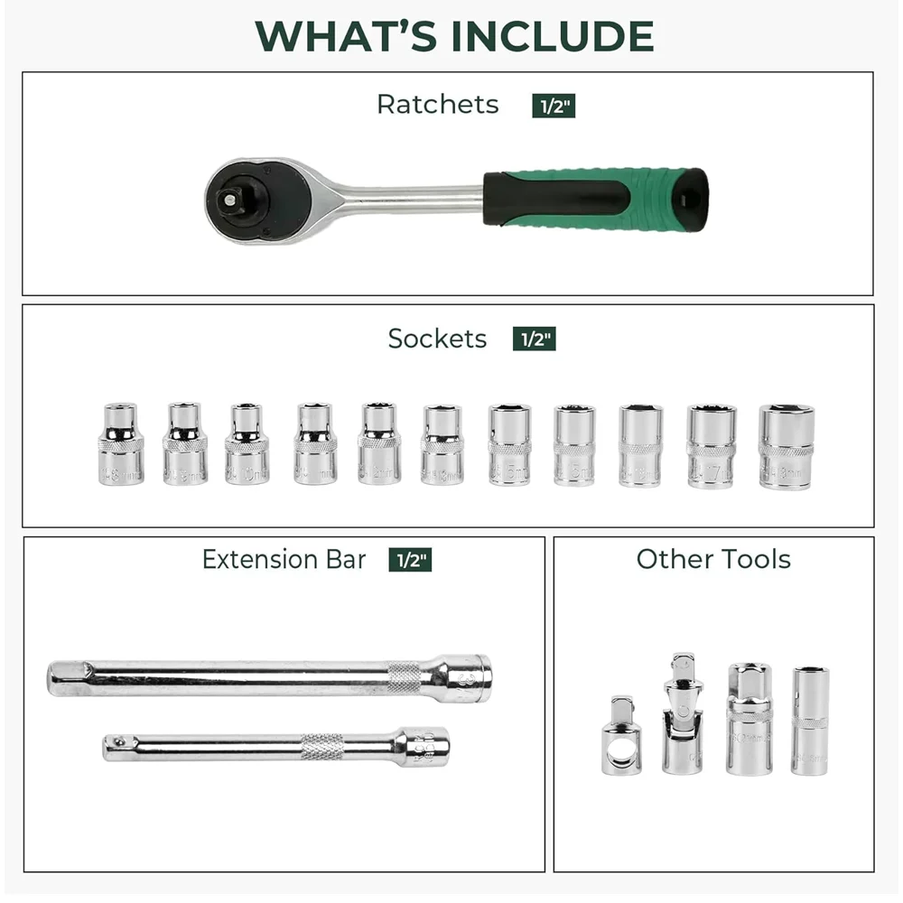 108-teiliges/171-teiliges/227-teiliges Ratschenschlüssel-Set Autoreparatur-Werkzeug Drehmomentschlüssel-Kombi-Kit Ratschenschlüssel Schraubendreher-Bits – Detail 11