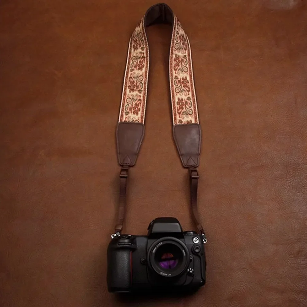 Ethnic Style DSLR Digital Camera Shoulder Strap Micro Single Photography Neck Strap Embroidery Series Camera Strap