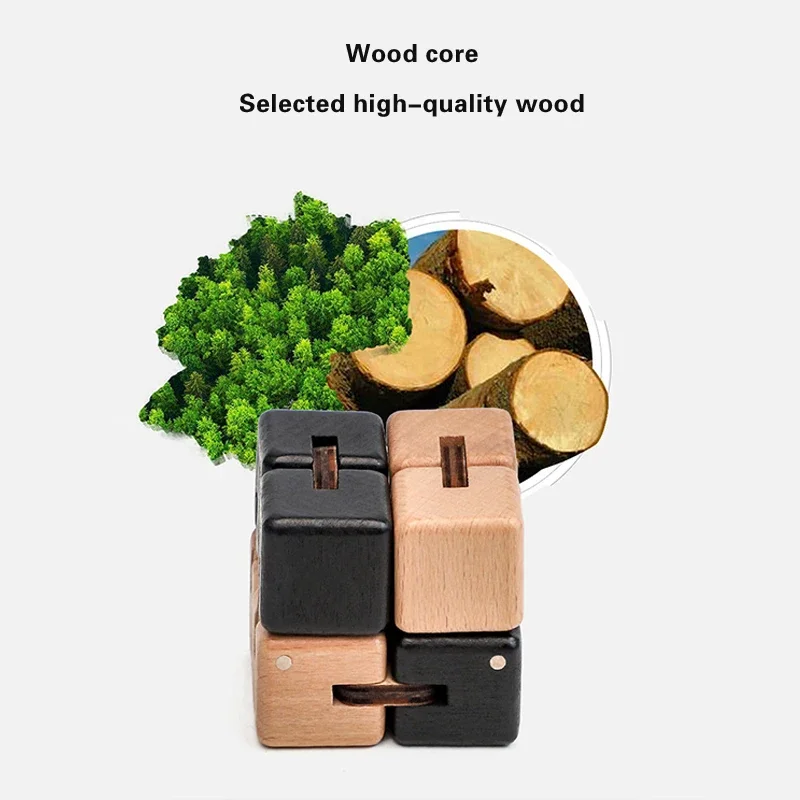 Woodiness Unendlicher Zauberwürfel Anti Stress Zappeln Spielzeug Einfach Spielen Hand Spinner Büro Kubische Stressabbau Spielzeug Für Kind Kinder