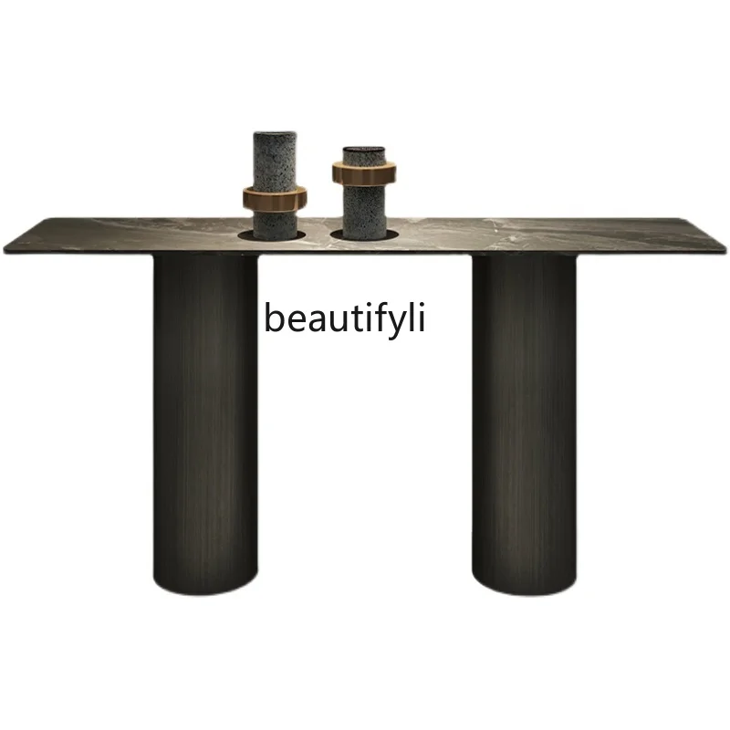 

Designer Model Italian Minimalist Entry Console Tables Large Flat Floor Living Room Aisle Wall Decoration Modern Light Luxury