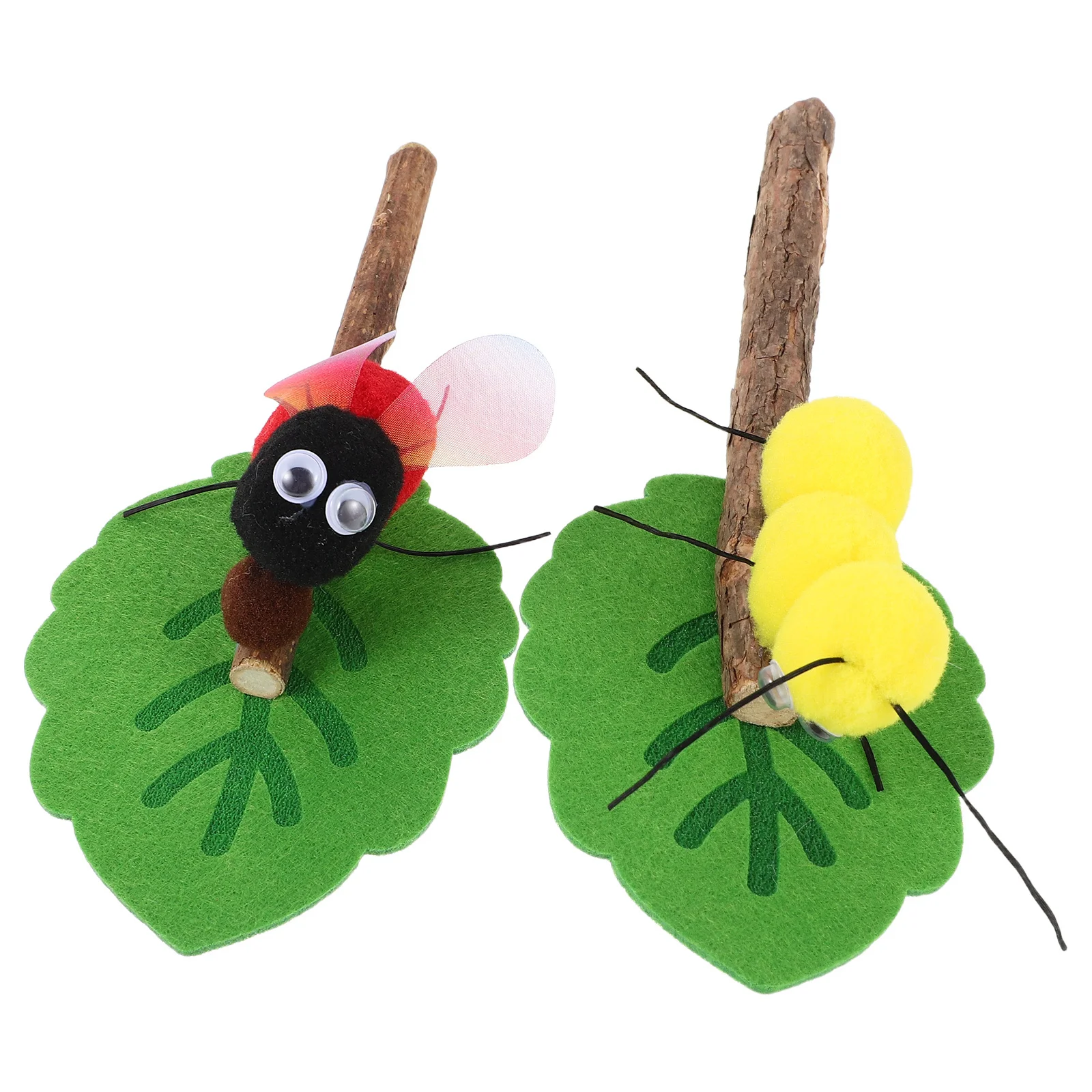 

2pcs Cat Chew Stick: Durable Felt Kitten Teaser For Indoor Cats Interactive Pet Chew For Small Animals Cat Accessories