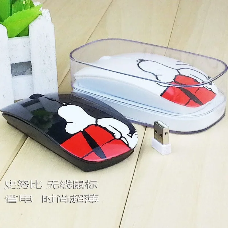 Mouse Bluetooth Notebook Cartoon Mute Wireless Mouse Office Household Portable Charging Mouse Desktop Girl Cute Snoopy