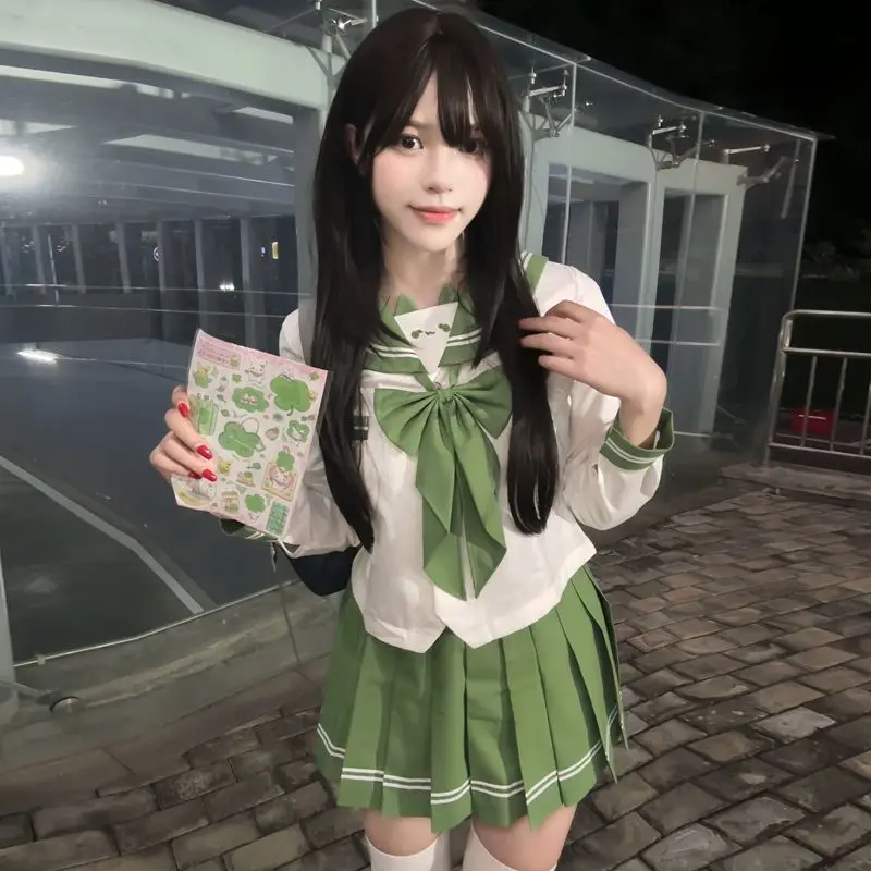 

Japan Original Japanese Sailor Skirt Tops Suit Cute JK Uniform Suit New