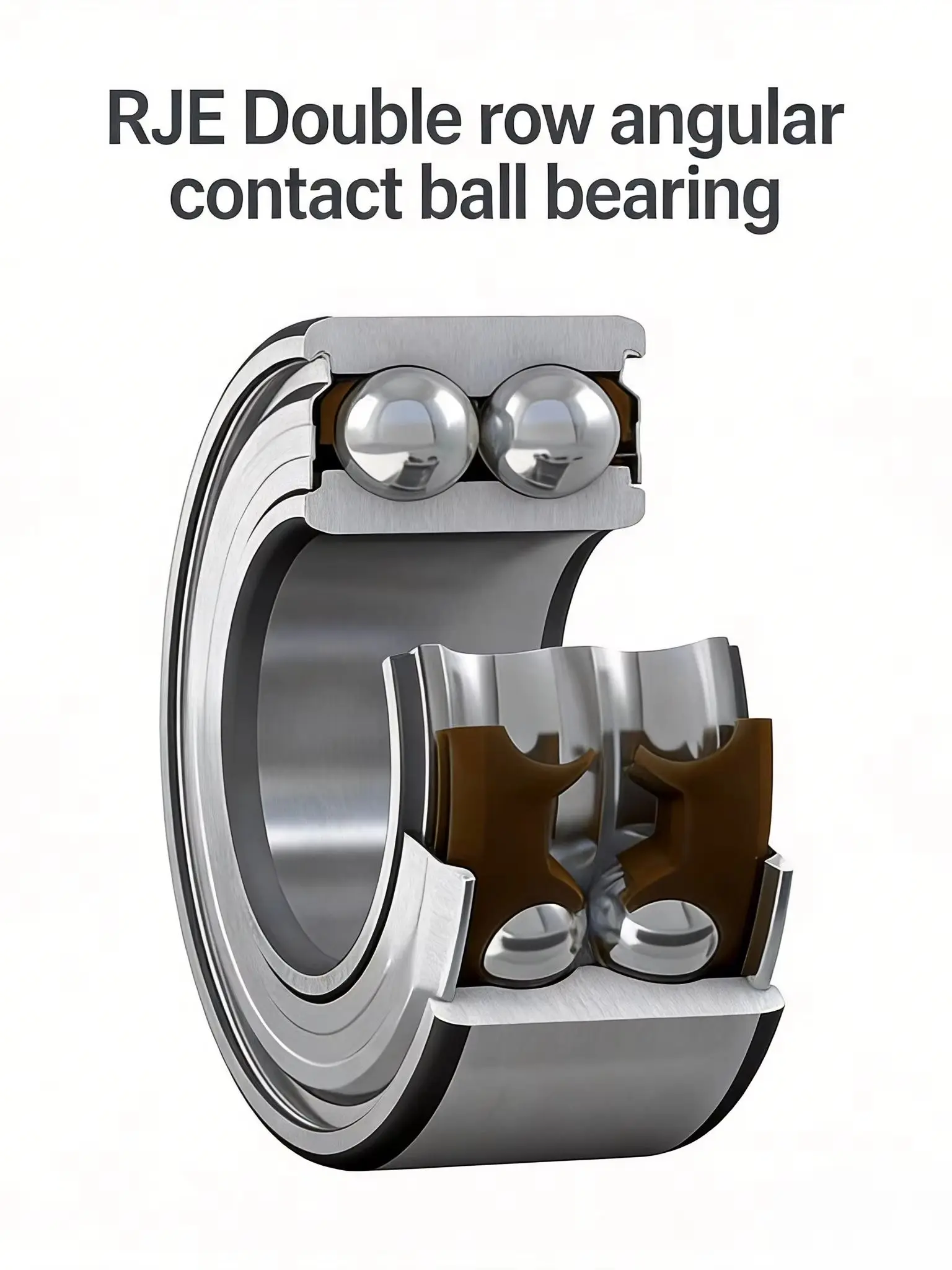 Double row angular contact ball bearings 3308DMA = 3308-DA-MA Split inner ring, brass solid cage 40mm X 90mm X 36.5mm