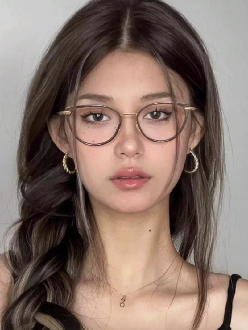 Y2K Cold-Toned Cat-Eye Women's Glasses Transparent Glasses Women's Accessories Eyewear Accessories