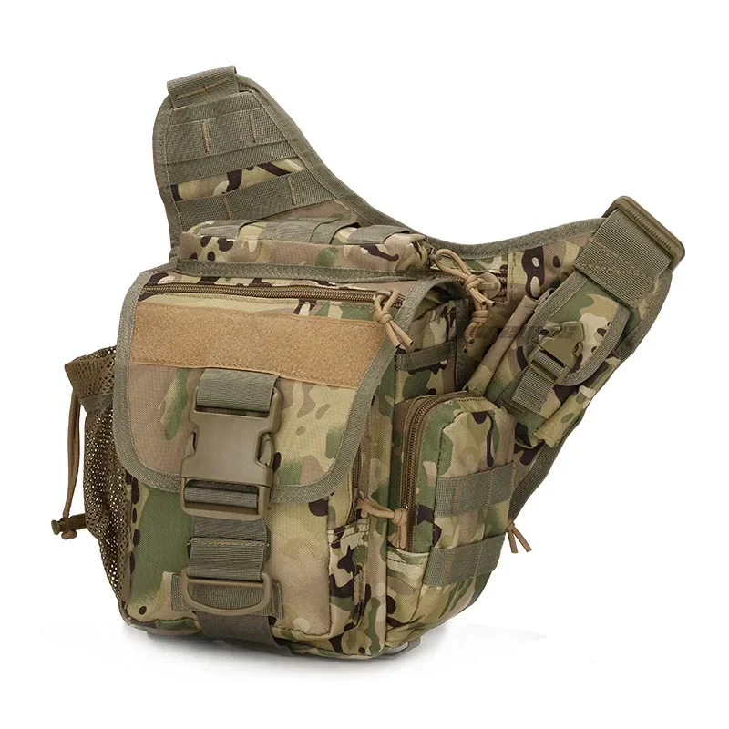 Men\'s Camouflage Waist Bag Outdoor Hiking Hunting Saddle Bags Molle Tactical Combat Waist Leg Bag Sports Crossbody Bag