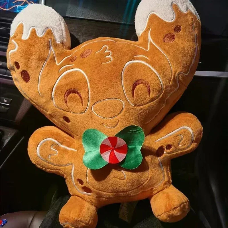 Disney-muñeco de peluche de Lilo & Stitch para niños y niñas, juguete de Anime de dibujos animados, pan de jengibre, regalos de Navidad y cumpleaños