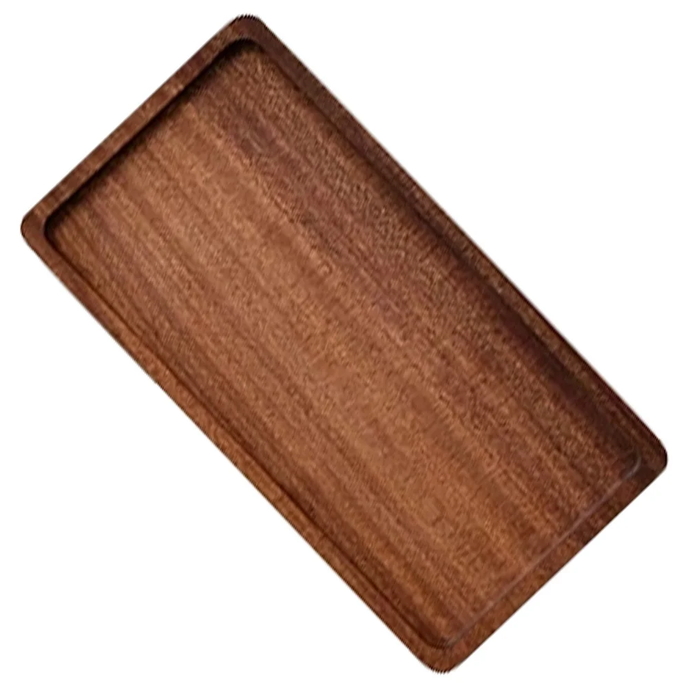 

Wooden Serving Tray Natural Solid Wood Snack Dish For Bread Fruits Desserts Decorative Food Tray Retro Style Kitchen