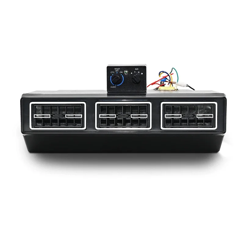 Conversión Universal, aire acondicionado de coche de 3 velocidades, unidad de montaje de evaporador de refrigeración de 12V/24V para camiones, tractores, furgonetas y cosechadoras