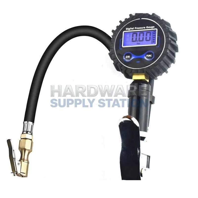 

Цифровой манометр для шин с большим экраном для автомобилей, мотоциклов, велосипедов, быстрая накачка, медный быстросъемный зажим