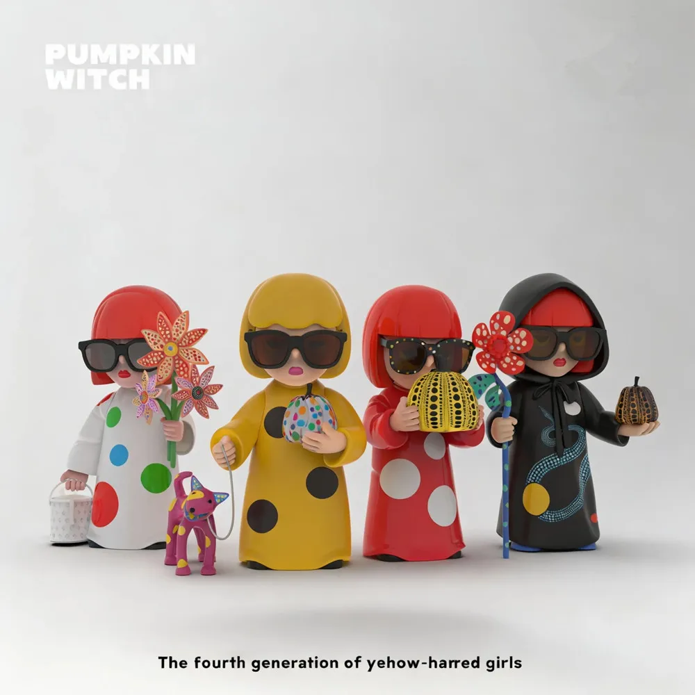 Kusama Wave Yayoi Pumpkin Hand-Made Tide Play Ornaments Trend Art Doll Toy Doll Model Gift