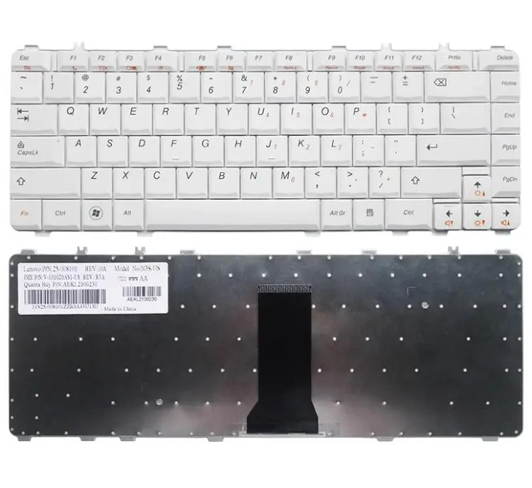 

New US laptop keyboard For Lenovo Y450 Y450A Y450AW Y450G Y550 Y550A Y550P Y460 Y560 B460 V460 US WHITE VERSION