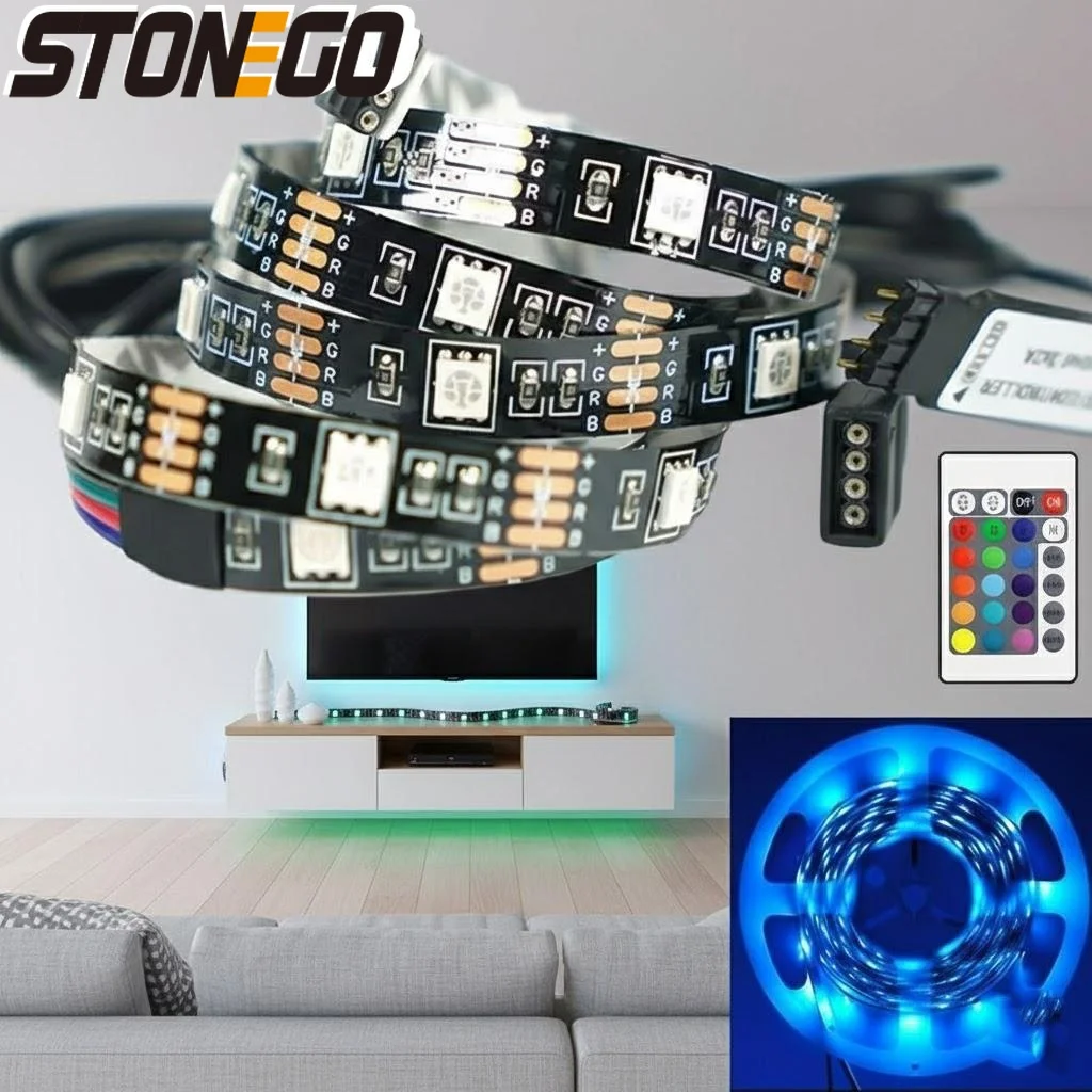 

Водонепроницаемые светодиодные ленты RGB с 7 цветами, Bluetooth, USB, фоновая подсветка для коммерческих вывесок и рекламы