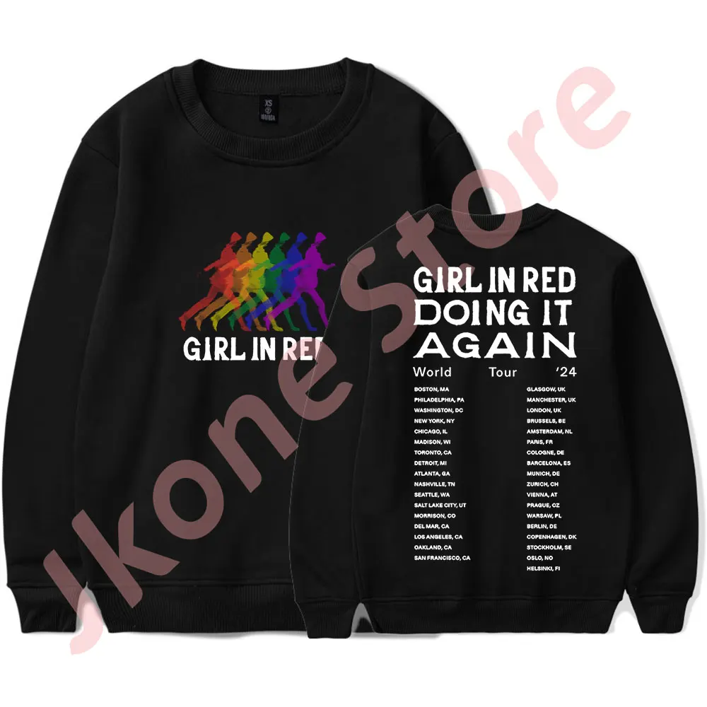 

Girl in Red Silhouette Merch Crewneck Sweatshirts New Logo Long Sleeve T-Shirts Unisex Fashion Casual Streetwear