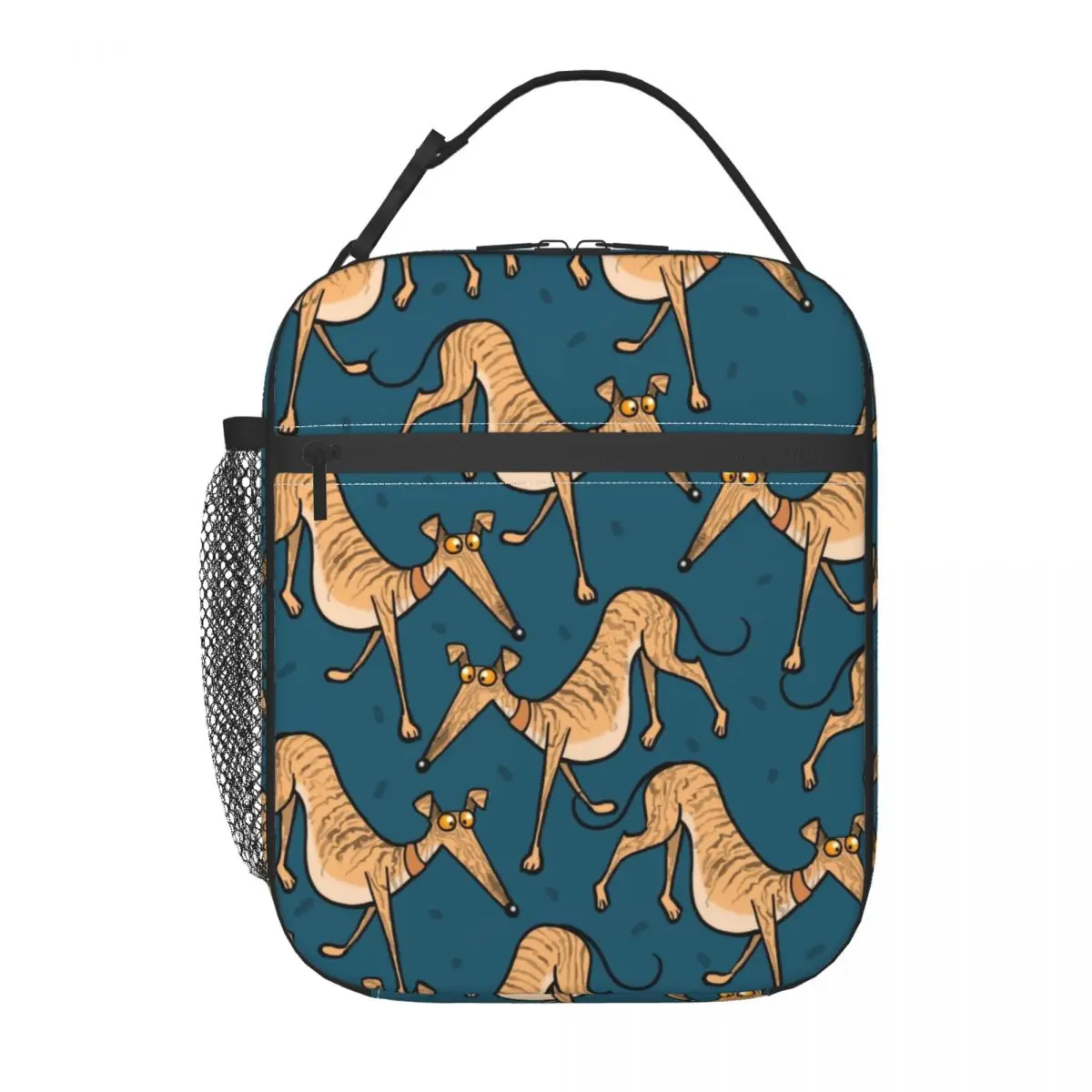 Kawaii Greyhound Dog Insulated Lunch Bags for Women Whippet Portable Thermal Cooler Food Lunch Box Work School Travel