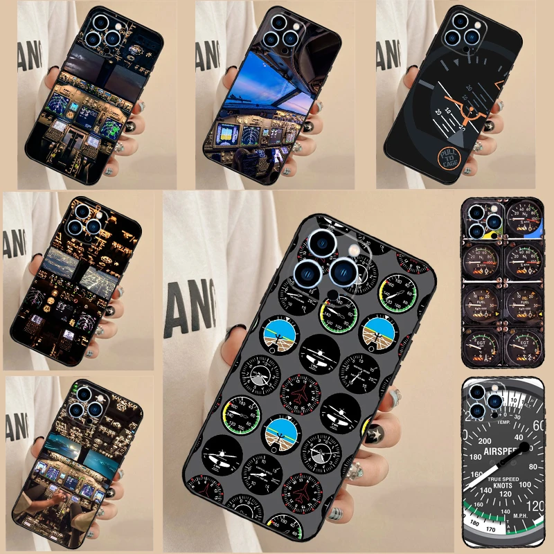 Flight Instruments Cockpit Phone Case For ZTE Nubia Red Magic 11 10 9 8 Pro 9S 8S 10S 11S Pro Plus 6 7 6S 7S Pro 11 Air