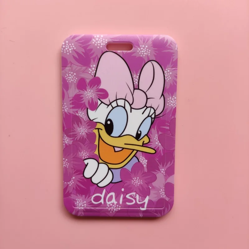 Disney Mickey Minnie Donald Duck Girls Slide Cover custodia per carte per studenti corda appesa custodia per dipendenti cordino porta carte d'identità