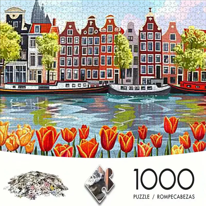 500/1000-piece Adult Puzzle - Stress Relief Family Game for Adults, Challenging Large-Piece Assembly, Christmas/Festive Gift