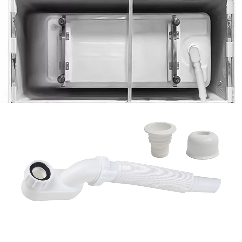 Flat P-Trap Drain Pipe G1-1/2 Inch for Freestanding Tub Featuring Standard Interface and Optimized Under-Fixture