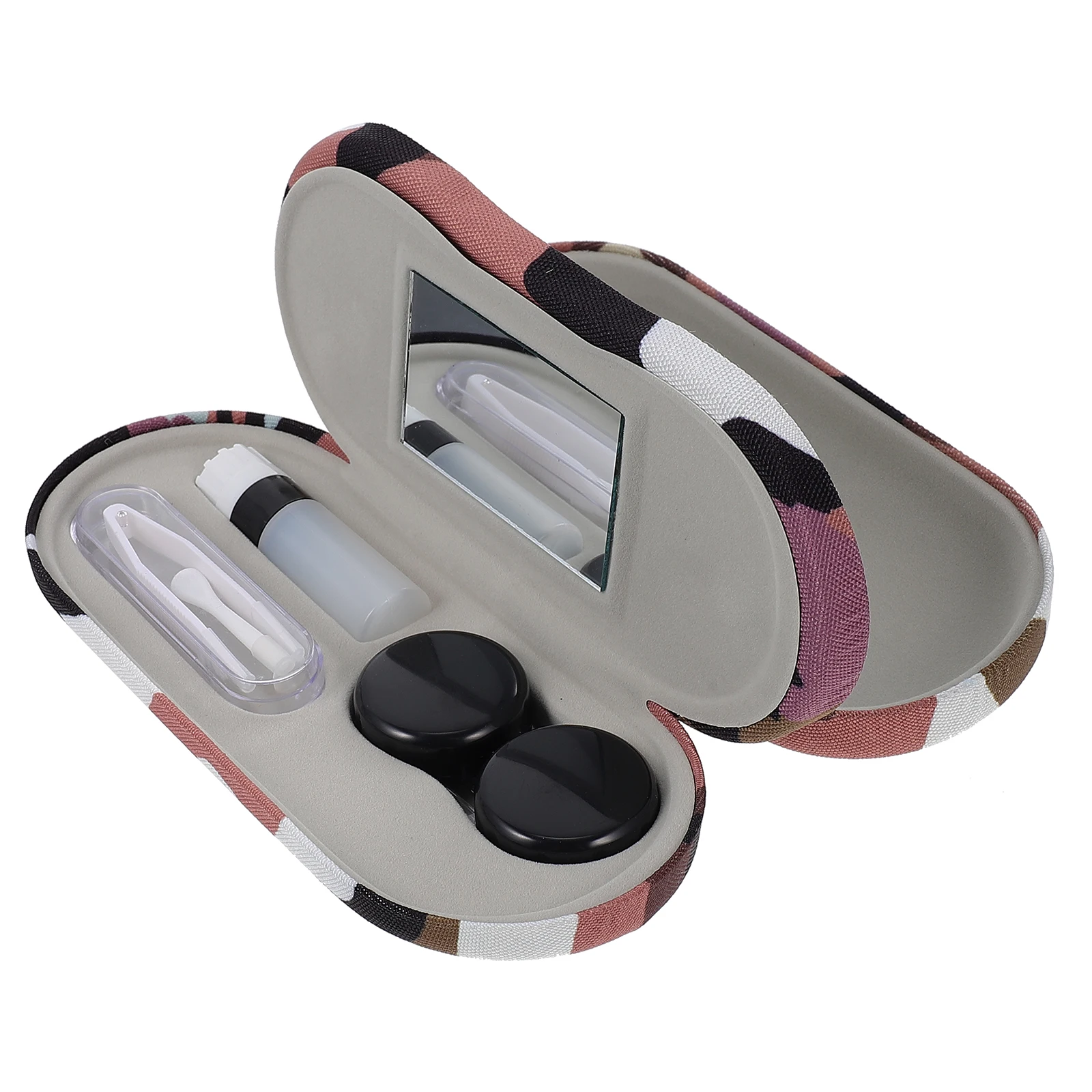 

Durable Glasses Case Lightweight Portable Eyeglasses Holder Small Myopia Container Ideal Gift Easy Open Close Plastic Flocking
