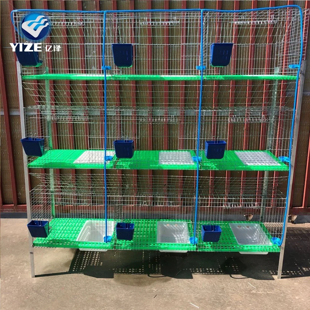 Hot Sale 9 Nest 3 Layer Male Rabbit Cage /New Type  Rabbit Cages