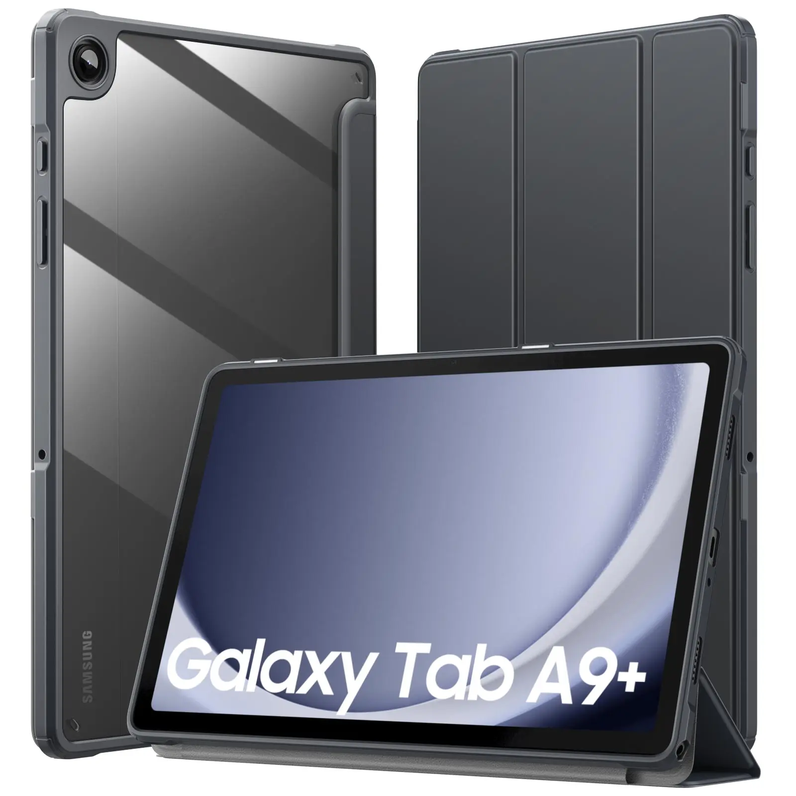 

Чехол подходит для планшета Samsung Galaxy Tab A9 + 11 "2023" (SM-X210/SM-X216/SM-X218), чехол для планшета, прозрачная задняя крышка с автоматическим включением