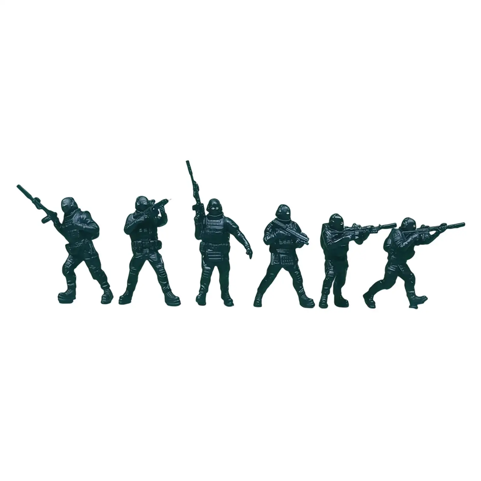 Miniature Action Figures 1/64 Scale Painted Resin Army Ranger Set Realistic Men Figures for Diorama Display and Model Scenery