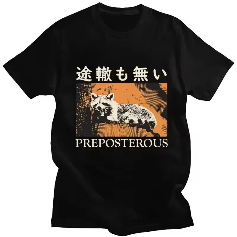 

Футболка с изображением енота, хлопок, высокое качество, подростковая, удобная, психоделическая, красочная, дышащая, с рисунком Y2k, пастельная, ретро, каваи