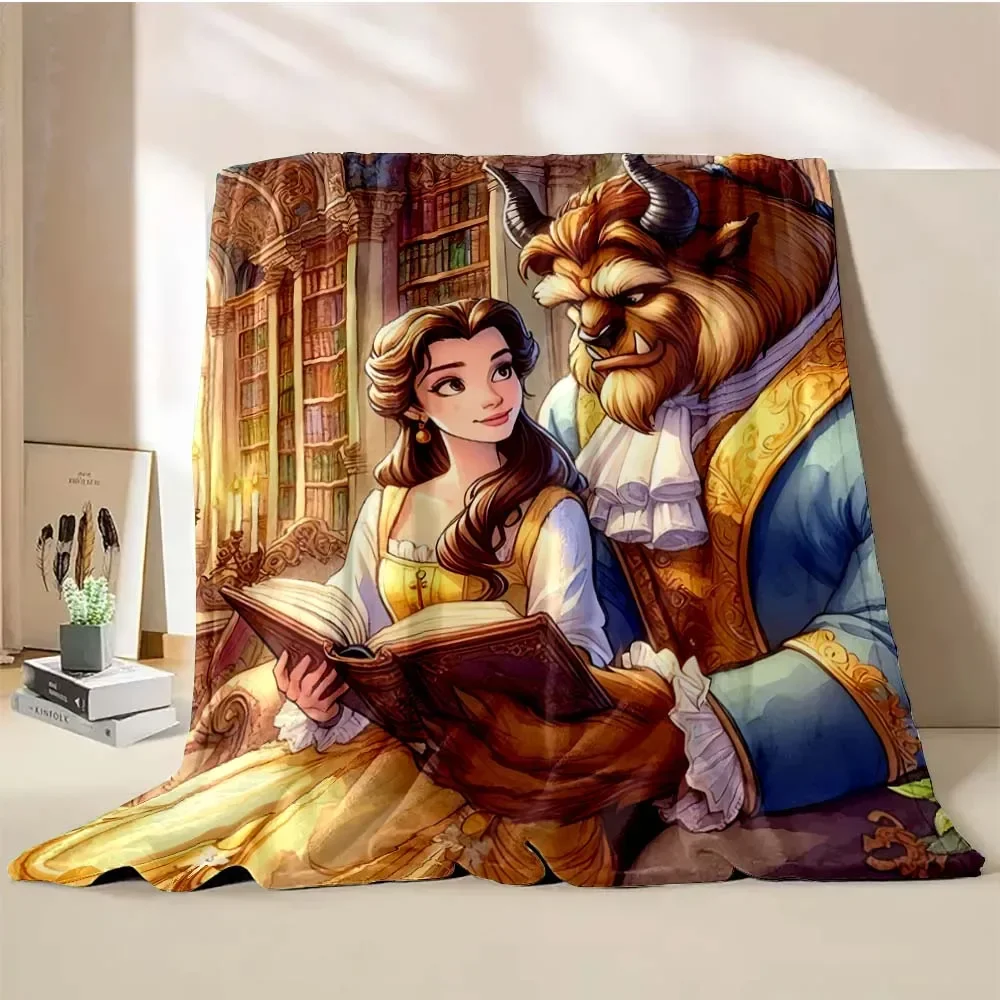 Beauty and The Beast Blanket 4 Season Soft Fluffy Quilt King Size Throw Kid Adult Sofa Bed Break Blanket Cover Travel Throw Gift