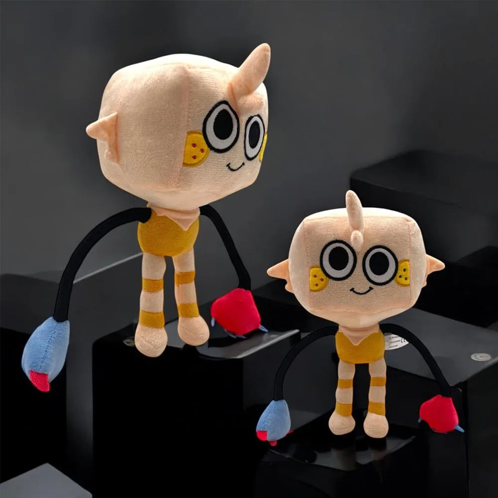 

Dandy's World Geometric Character Plush - Square-Headed Creature with Big Eyes & Colorful Limbs, Modern Christmas Decor for Home