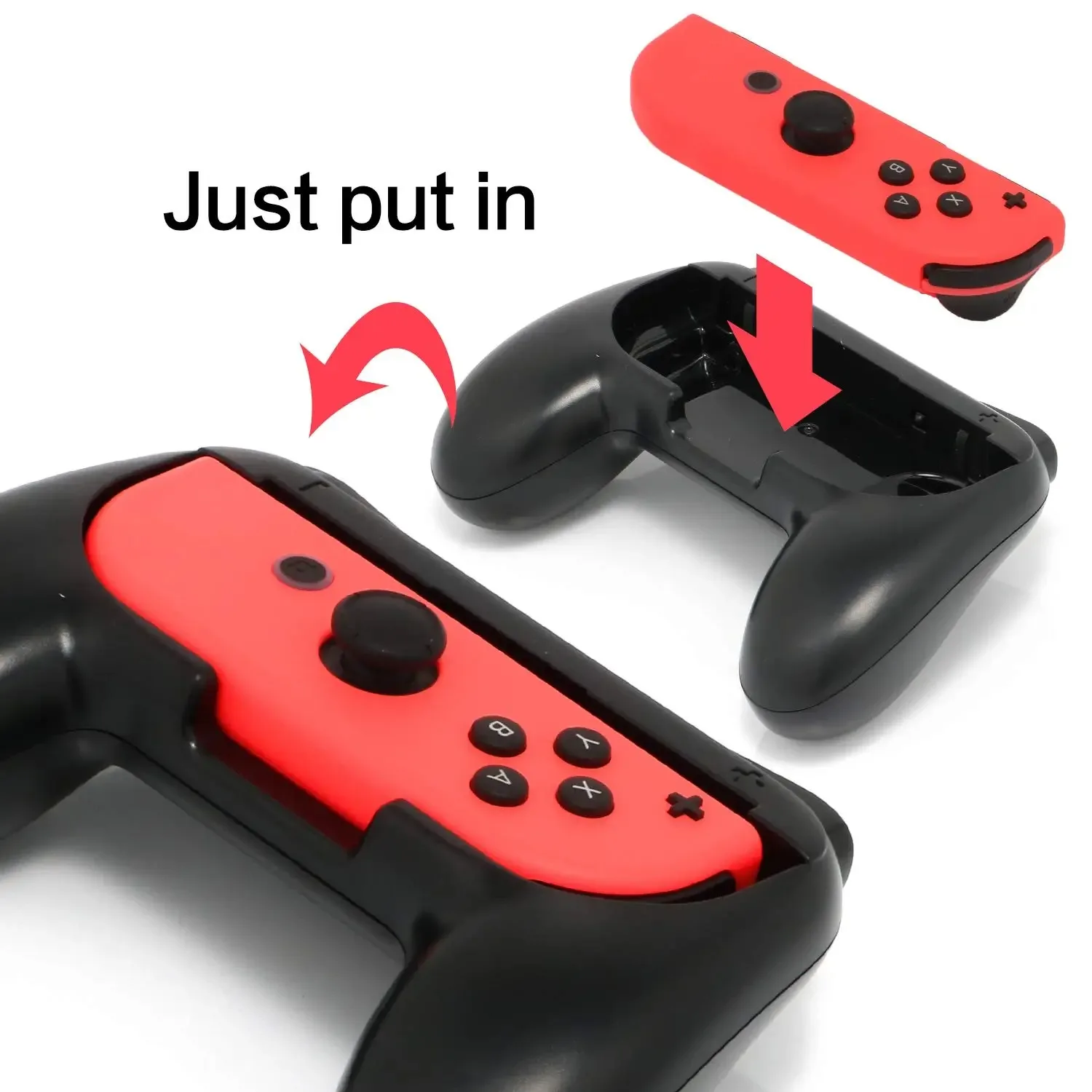Joycon Halterung Ständer Halter kompatibel für Nintendo Switch & OLED JOY CON Controller Gamepad Griff Handgriff Zubehör