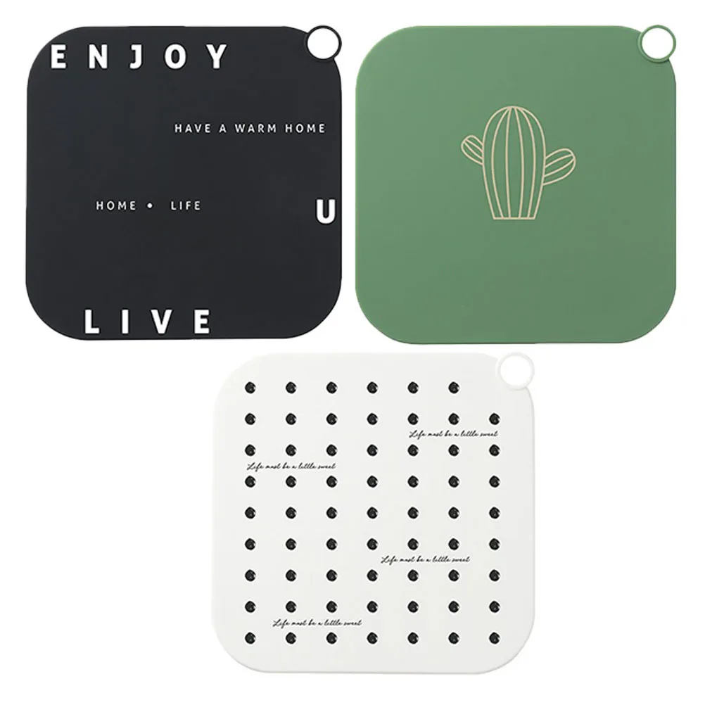 

3Pcs Deodorization Floor Drain Pad Silicone Cushion for Bathroom Kitchen Wear-Resistant Space Saving Floor Drain Cover