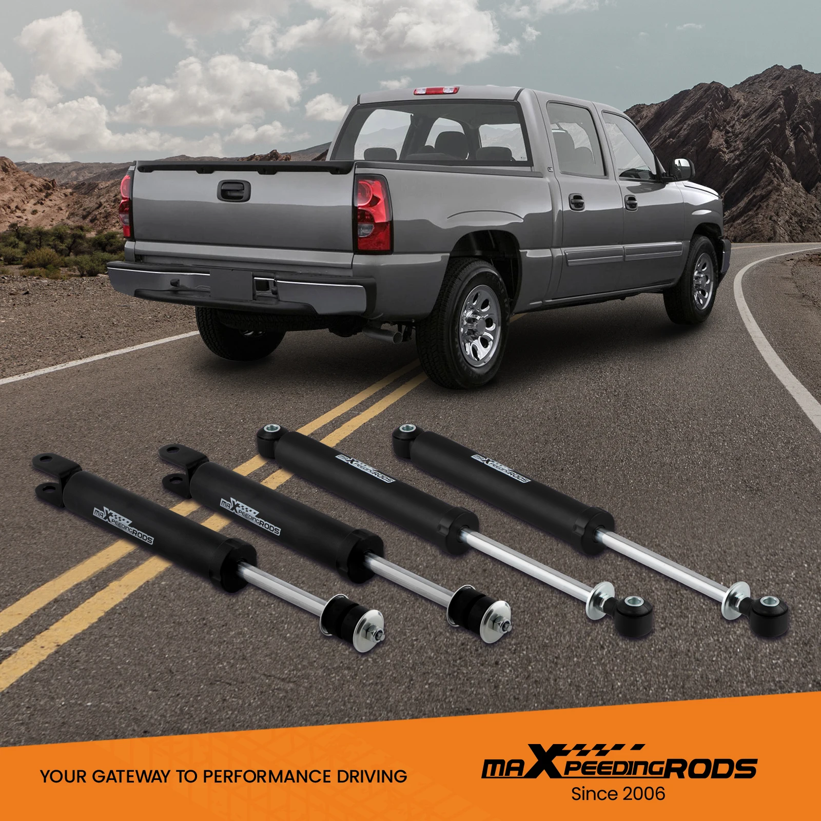 Shock Absorbers For Chevy Silverado GMC Sierra 1500 99-06 Fit Front 3