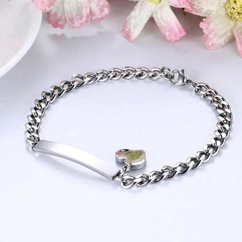 Custom Personalize Cute Name Bracelet, Anti Allergy Stainless Steel Chain Length Adjustable, Special Gifts to Girls Boys
