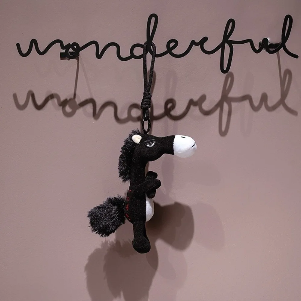 

Portable Elegant Zodiac Horse Mascot Chinese Mascot Soft Horse Plush Doll Toy Key Chain Decoration Bag Charm Chinese New Year