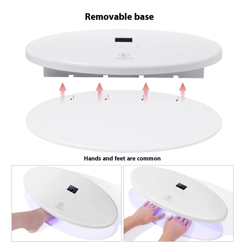 256 W UV-LED-Nagellampe, Gel-Nageltrockner, professionelles, schnell aushärtendes 96 LED-Licht für Maniküre und Pediküre, Nagellack-Werkzeug