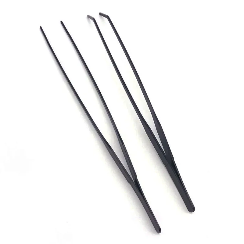 

27cm Black Stainless Steel Curved Aquarium Tweezers Aquarium Plants Tweezer Straight Fish Tank Cleaner Aquarium Accessories