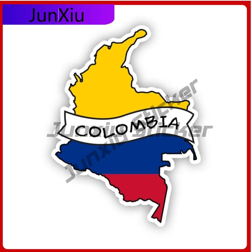 

Colombian Shaped Colombia Flag Sticker Uv Protected Decals State Flag Patriotic Car Sticker Vinyl Decal Die Cut Sun Protection