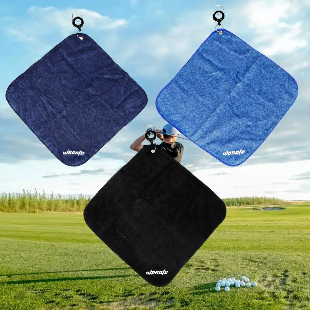 12x12\'\' Microfiber Golf Towel Cleaning Towels for Golf Bags Gym Supplies