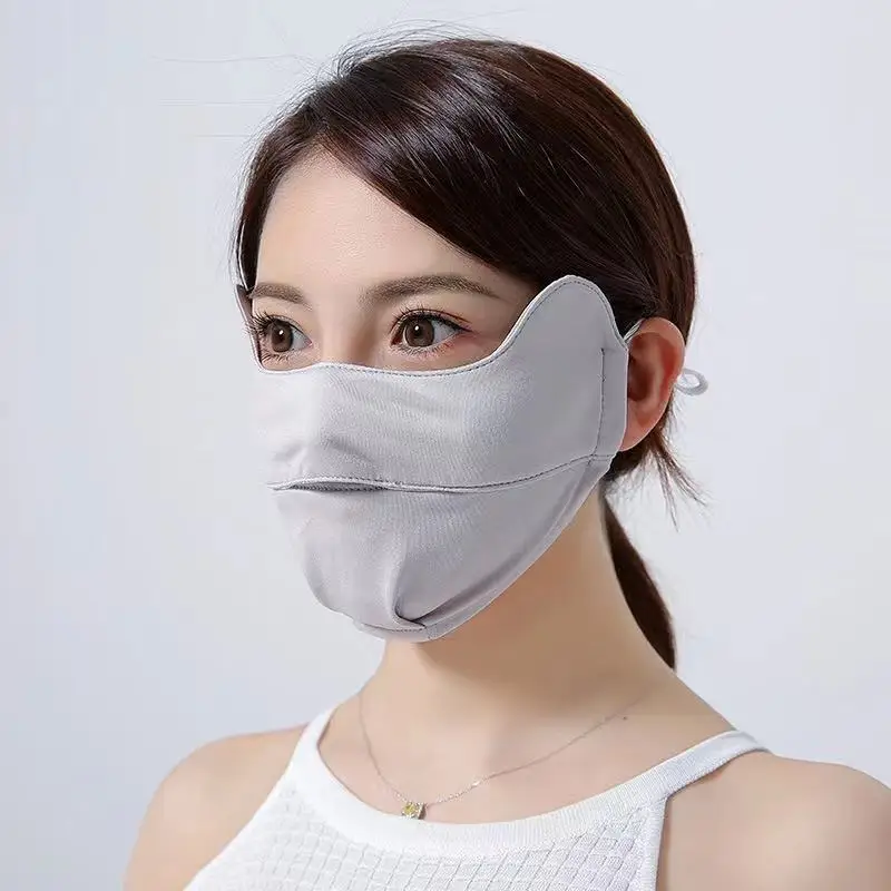 Neue Winter Winddicht Warme Frauen Maske Feste Farbe 3D Design Öffnung Nase Atmungsaktive Soft Gesichtsmaske UPF 50 +