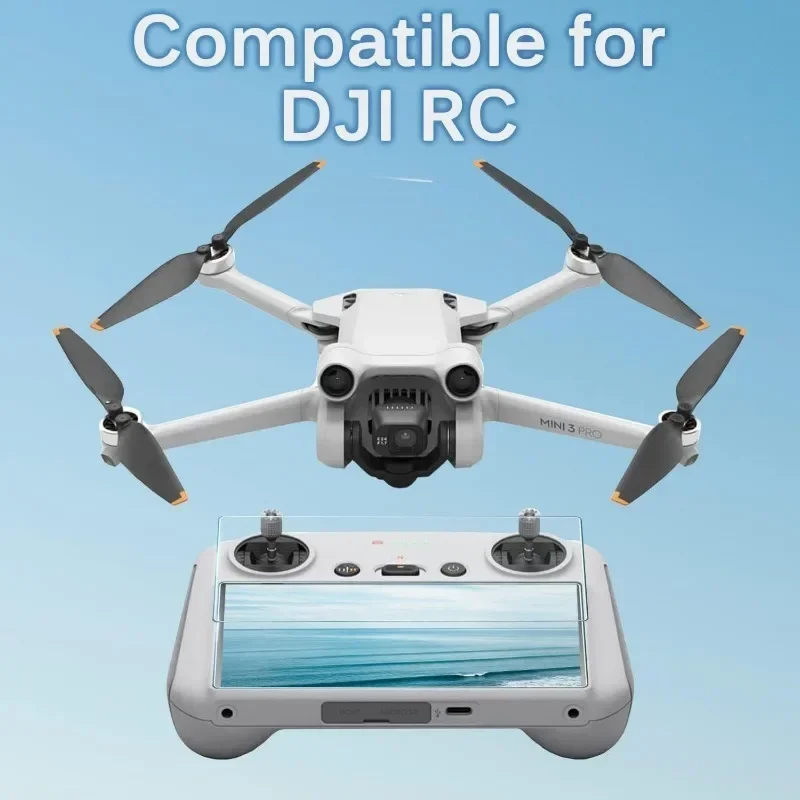 Anti-Scratch กระจกนิรภัยหน้าจอป้องกันฟิล์มสําหรับ DJI Air 3 RC2 DJI Mini 3 Pro RC 9H ความแข็ง Bubble-ฟรีป้องกันหน้าจอ