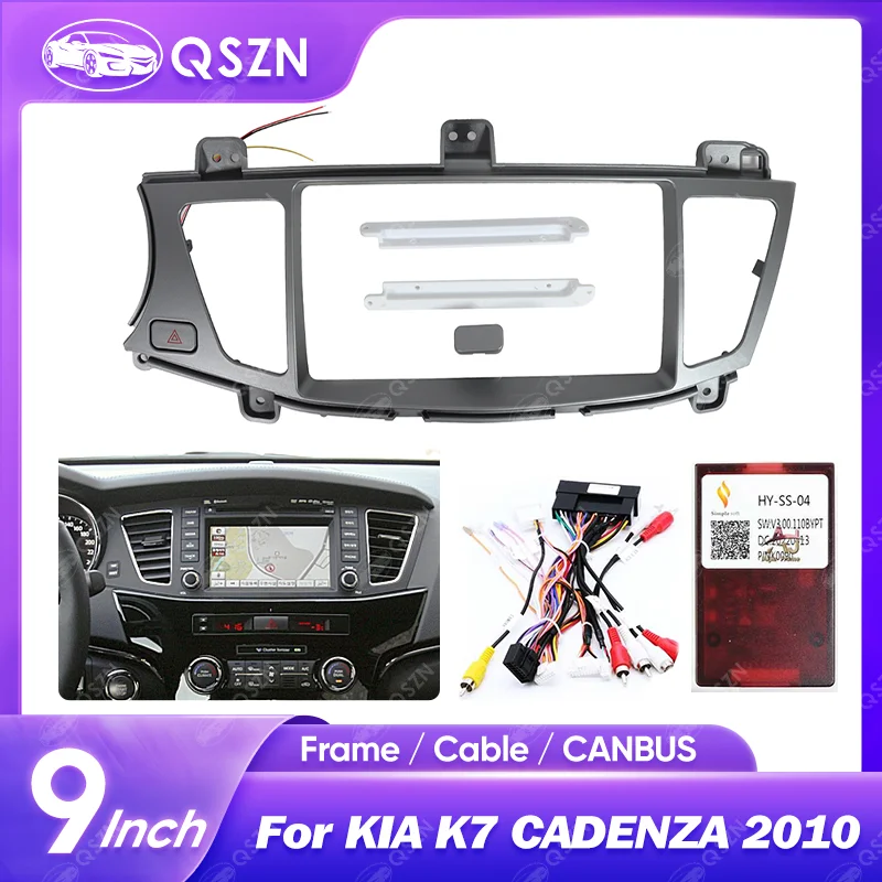 Car Radio Fascia 2Din Frame Adapter Canbus Box Decoder for KIA K7 CADENZA 2010 Android Radio Audio Dash Fitting Panel Kit