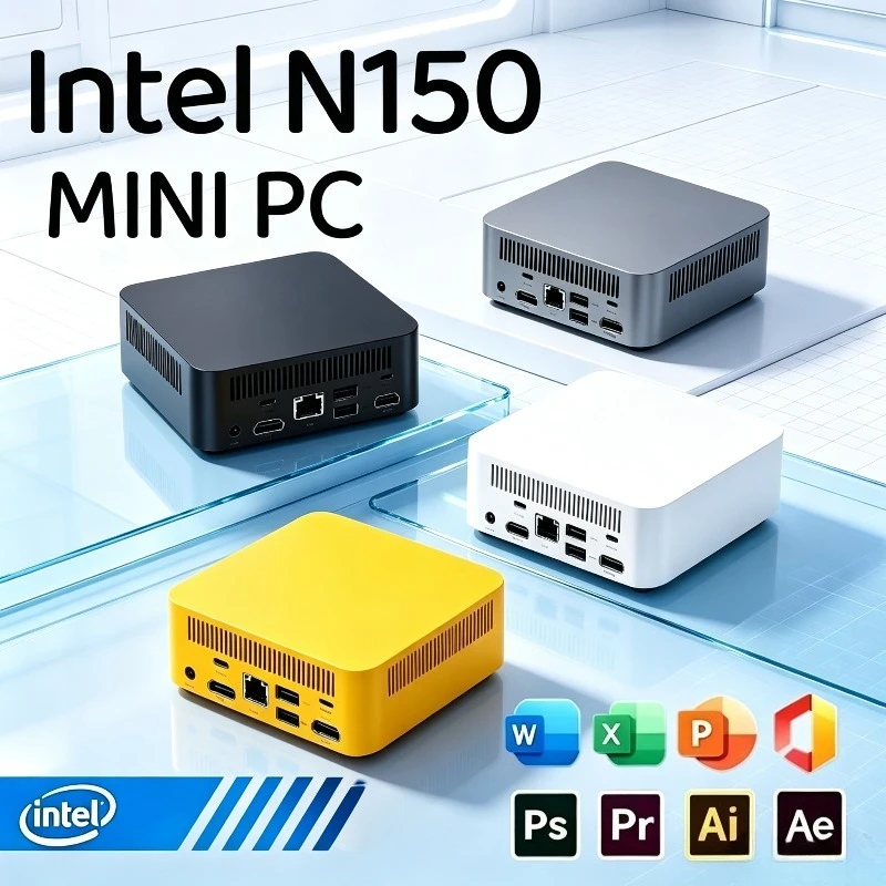 2026 Mini-PC Intel Core N150 16GB RAM 1/2TB SSD Kleiner Taschencomputer WIFI6 BT5.2 4K Desktop-PC Gaming-Computer