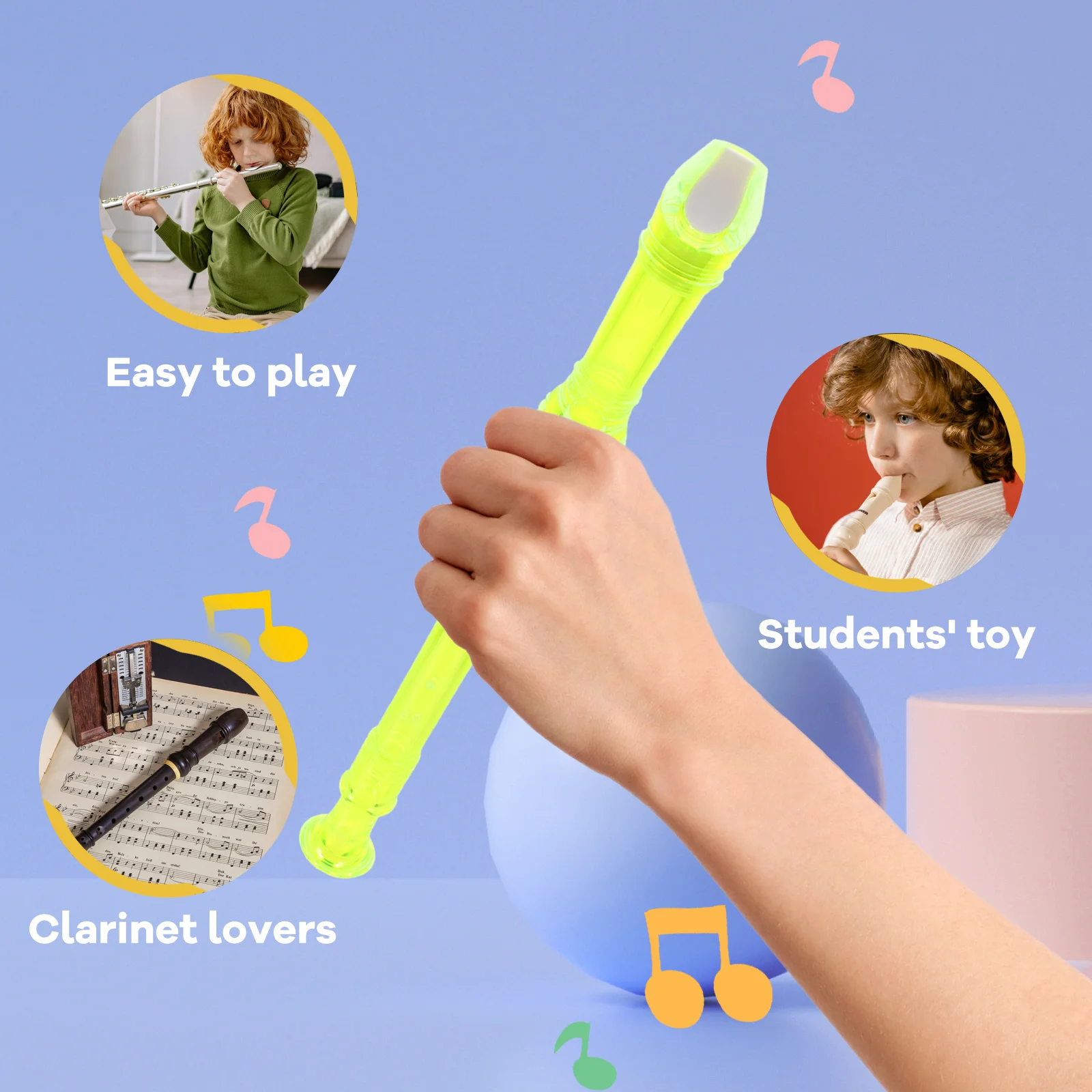 

Clarinet Music Toy Musical Toys Yellow Instrument for Kids Resin Childrens Instruments Beginner