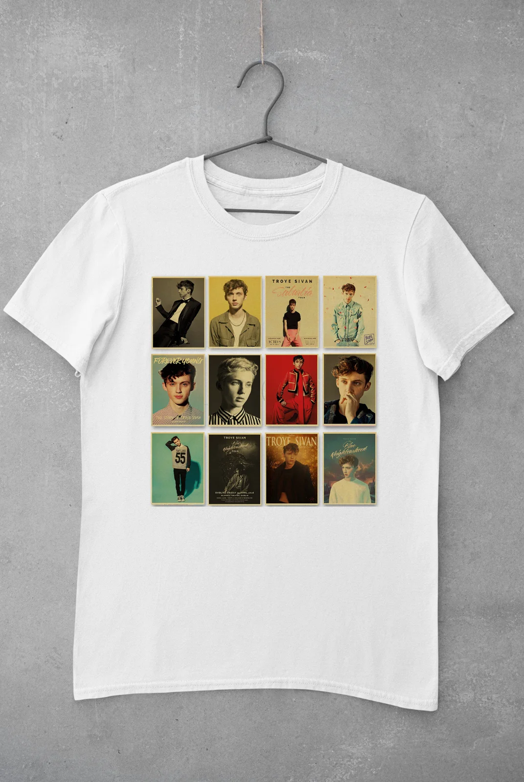 Troye Sivan Album Collage T-Shirt Zwart Katoen Unisex T-Shirt Alle Maten 2f391