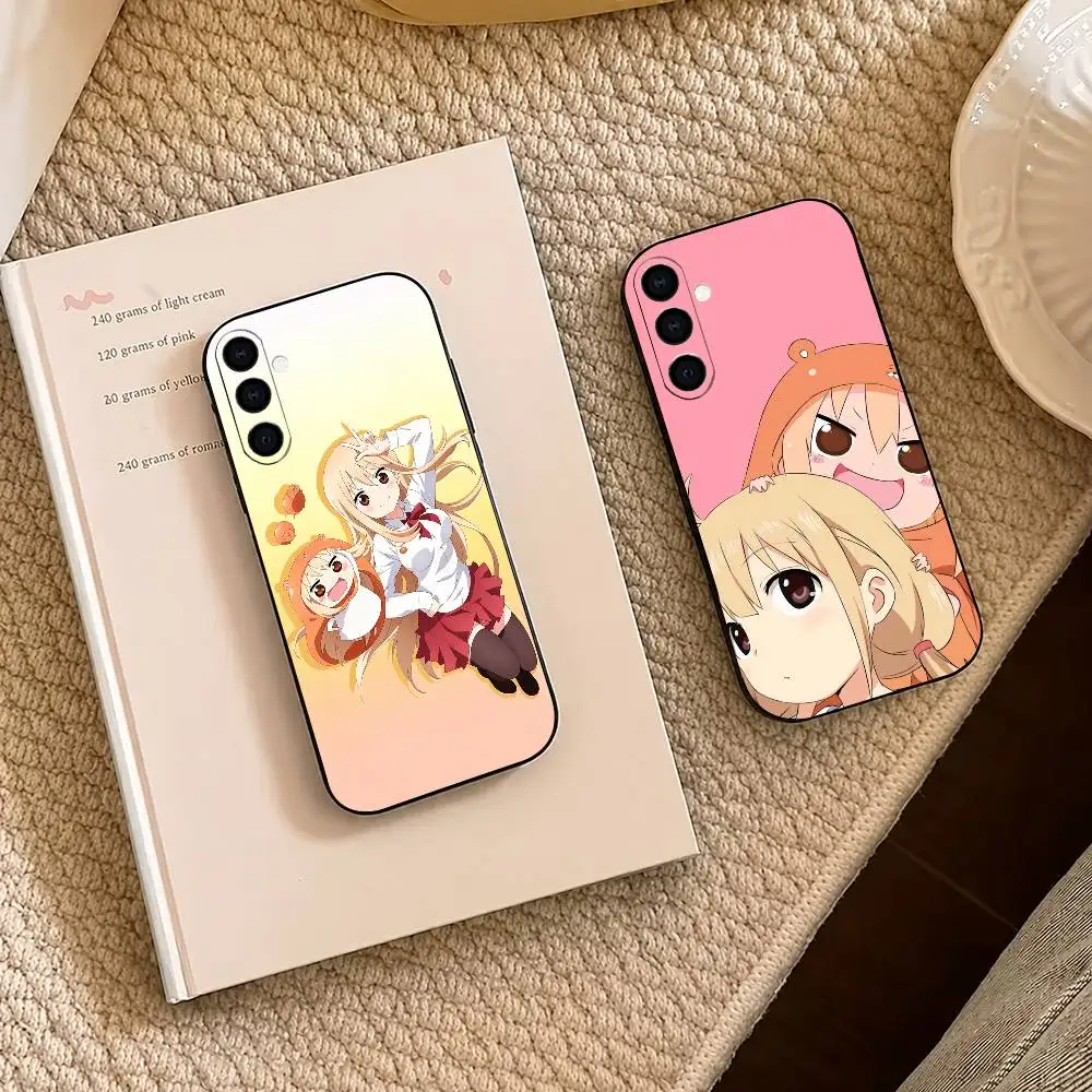 anime Himouto Umaru-chan Black Soft Silicone Phone Case for Samsung A73 20,21,22,31,32,52,53,72