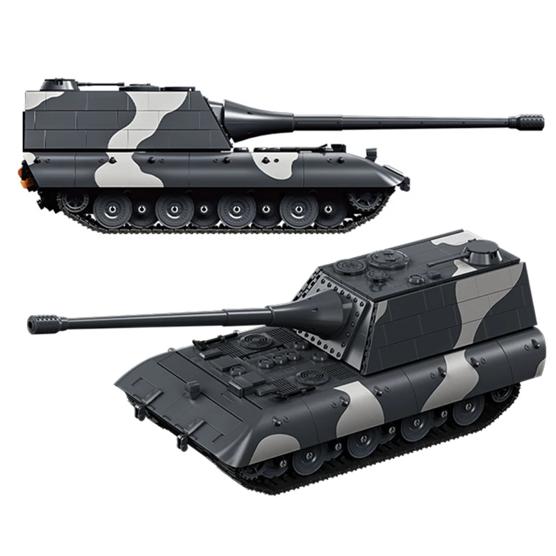 

Мировая война WW2 армия военные солдаты E-100 тяжелый танк-разрушитель модель строительные блоки кирпичи игрушки для детей подарок