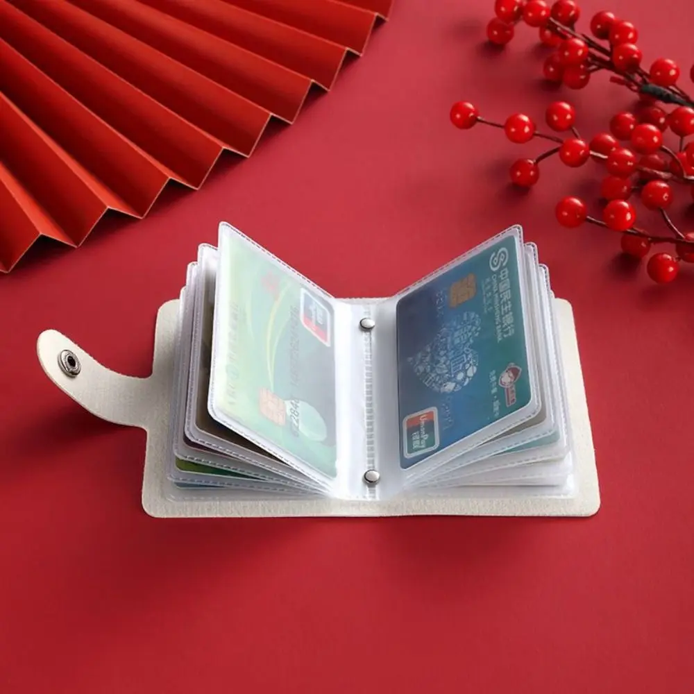 

Portable PU Leather Women's Wallets Large Capacity 20 Card Pockets ID Card Holder Anti-degaussing Driver License Bag for Woman