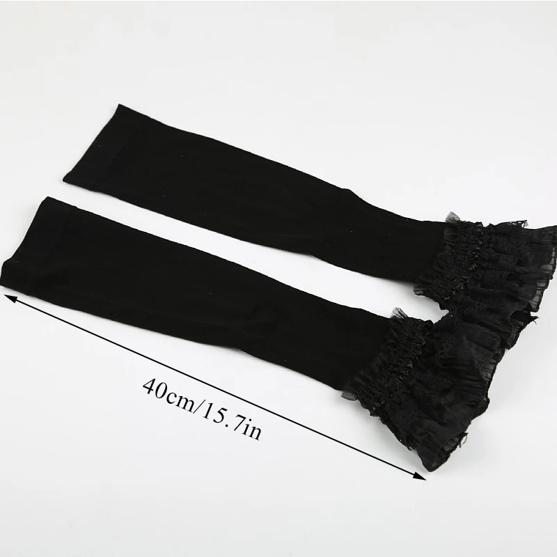 Sunscreen Long Fingerless Arm Sleeve Women Wrist Summer Gloves Lace Elastic Sleeve Fashion Comfortable Arm Cover Driving Gloves